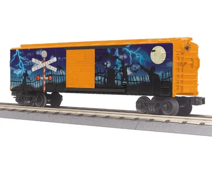 MTH - RailKing MTH Halloween Box Car w/Blinking Lights