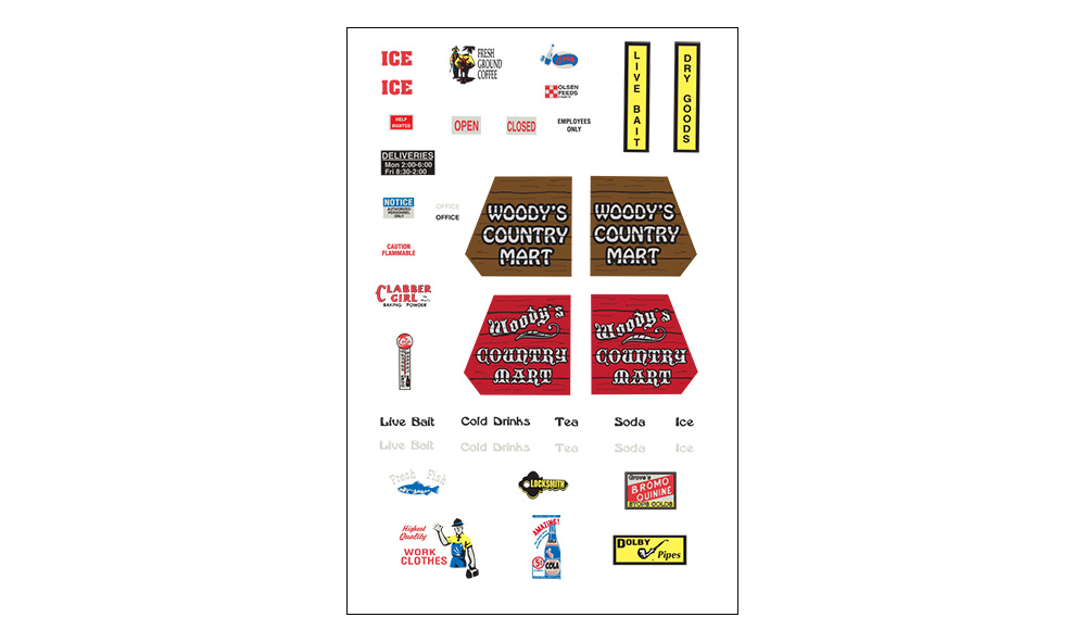 Woodland Scenics HO KIT DPM Woody's Country Store