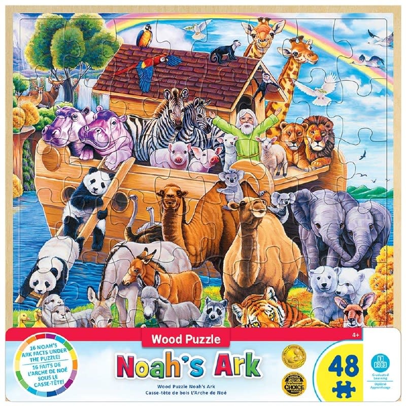 Masterpiece Wood Fun Facts - Noah's Ark 48pc Wood Puzzle