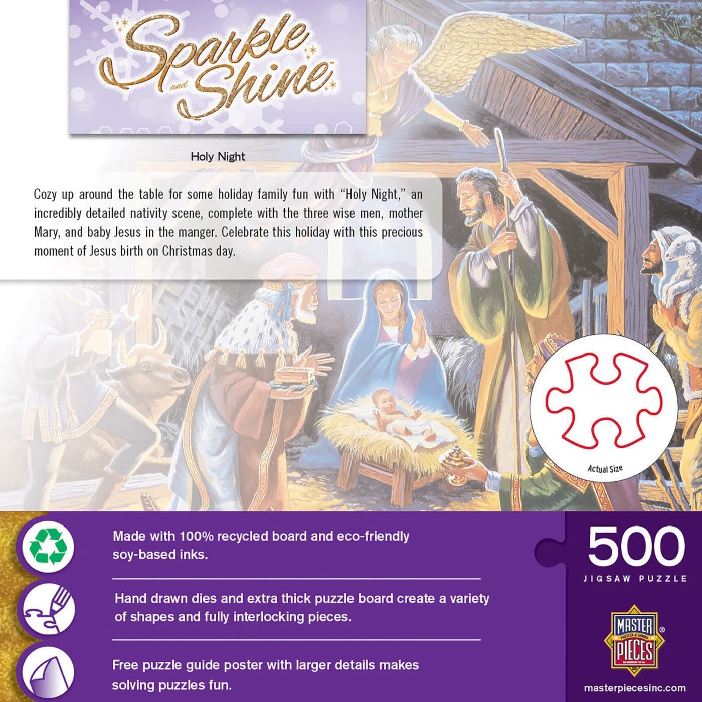 Masterpiece Holiday - Holy Night 500pc Glitter Puzzle