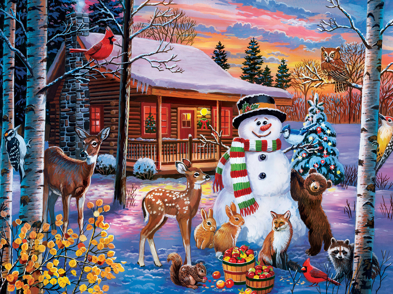 Masterpiece Holiday - Winter Visitors 300pc EzGrip Puzzle