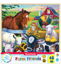 Wood Fun Facts - Farm Friends 48pc Wood Puzzle