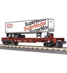 MTH - RailKing 3076513	 - 	FLAT CAR CN W TRAILER