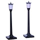 MTH - RailKing 301058	 - 	#35 Street Lamp Set - GREY - Diecast Single Hexagonal Lamp 6 1/4 Tall