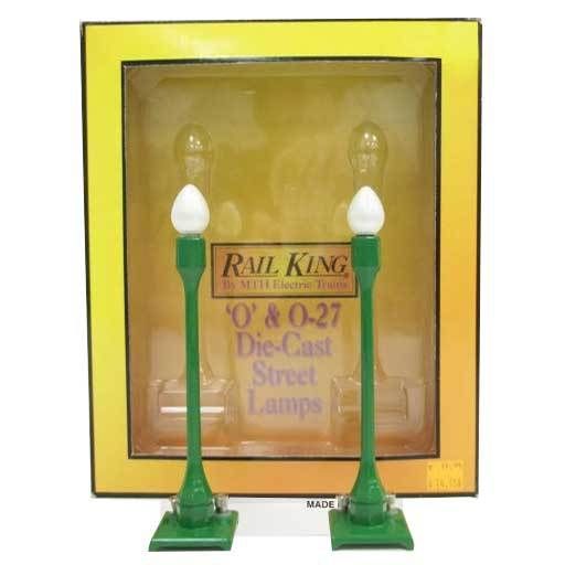 MTH - RailKing 1913	 - 	#580-1 STREET LAMP SET (2PK), Silver