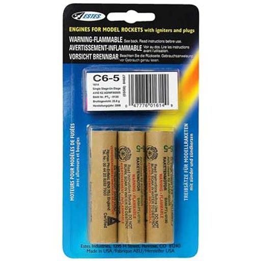 ESTES ROCKET ENGINE C6-5