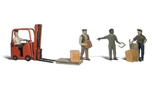 Woodland Scenics 2744	 - 	WORKERS / FORKLIFT