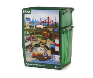 BRIO - RAILWAY WORLD DELUXE SET - Bussinger Trains & Toys!