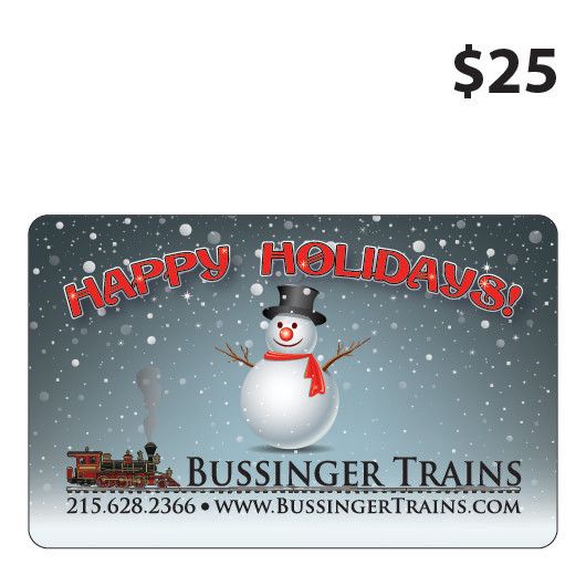 Bussinger Trains $25 Gift Card