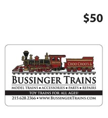 Bussinger Trains $50 Gift Card