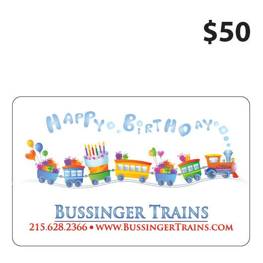 Bussinger Trains $50 Gift Card