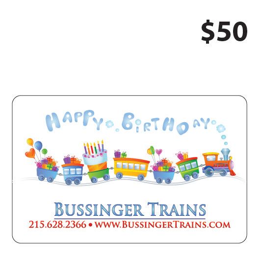 Bussinger Trains $50 Gift Card