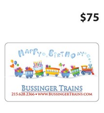 Bussinger Trains $75 Gift Card