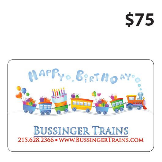 Bussinger Trains $75 Gift Card