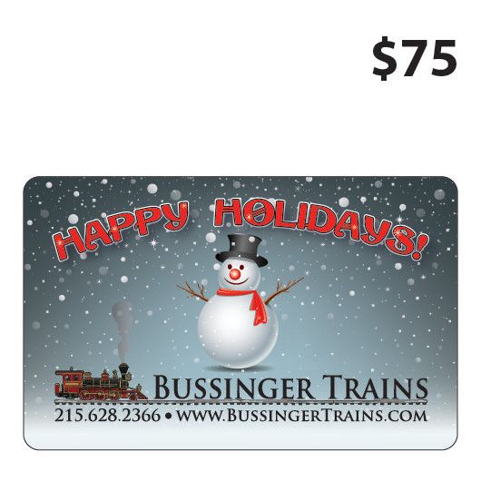 Bussinger Trains $75 Gift Card