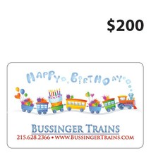 Bussinger Trains $200 Gift Card