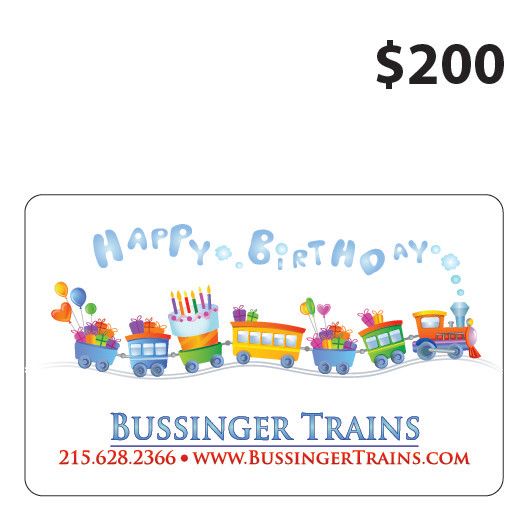 Bussinger Trains $200 Gift Card