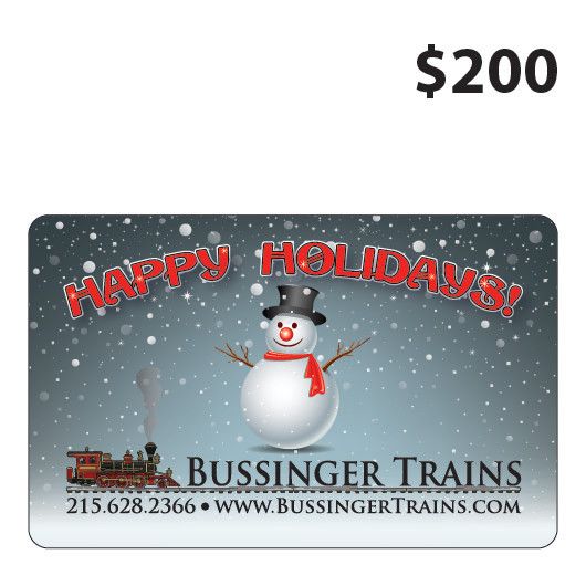 Bussinger Trains $200 Gift Card