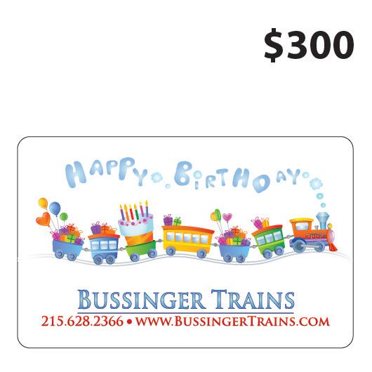 Bussinger Trains $300 Gift Card