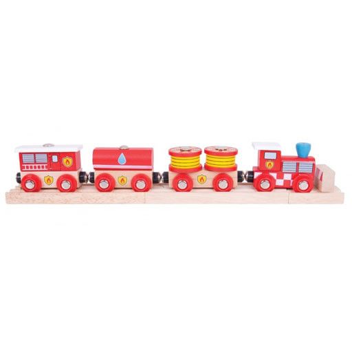Big Jig Toys FIRE & RESCUE WOODEN TRAIN