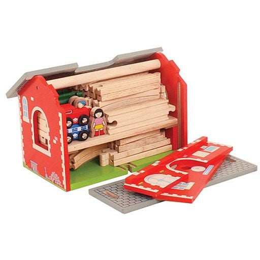 bigjigs railway station carry set