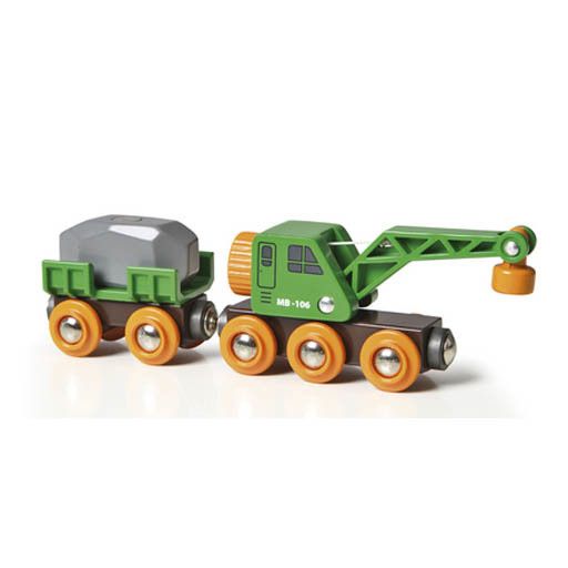 BRIO CLEVER CRANE WAGON