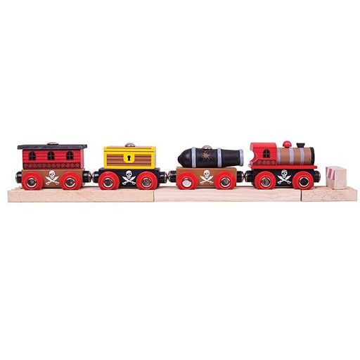 Big Jig Toys PIRATE TRAIN SET - WOODEN TRAIN SET