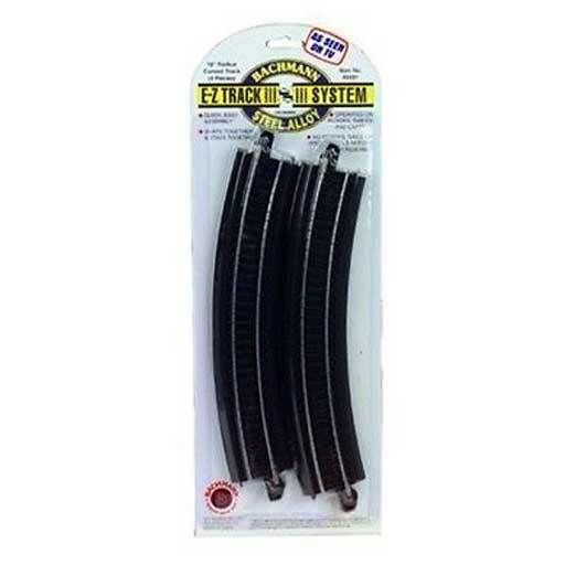 thumbnail interactive-video image 1 of Bachmann EZ-Track 18” Radius Curved Track – One-Third Section (4-Pack) – HO Scale 1 of 5