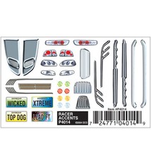 PINECAR 4014	 - 	PINECAR DECAL RACER ACCENTS