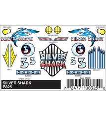 PINECAR 325	 - 	PINECAR DECALS SILVER SHARK