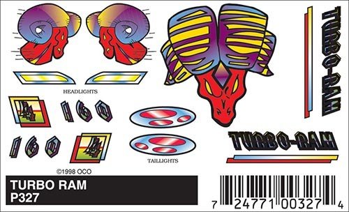 PINECAR 327	 - 	PINECAR DECALS TURBO RAM