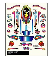 PINECAR 323	 - 	DECAL HORSEPOWER