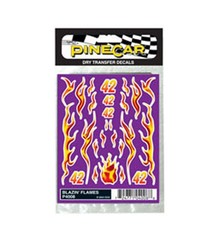 PINECAR 4008	 - 	DECALS BLAZIN' FLAMES