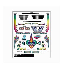 PINECAR 321	 - 	DECALS HEAVY METAL