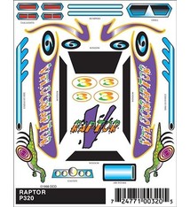 PINECAR 320	 - 	DECALS RAPTOR