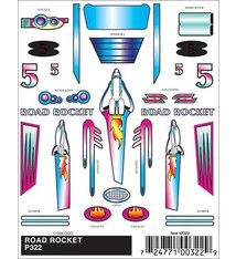 PINECAR 322	 - 	DECALS ROAD ROCKET