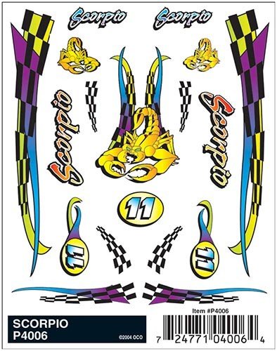 PINECAR 4006	 - 	DECALS SCORPIO