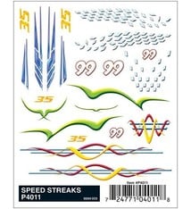 PINECAR 4011	 - 	DECALS SPEED STREAKS