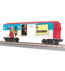 MTH - RailKing 3079336	 - 	BOX CAR CHRISTMAS W/ SIGNAL MAN