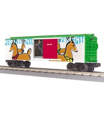 MTH - RailKing 3079376	 - 	BOX CAR CHRISTMAS W/SIGNAL MAN