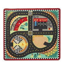 Melissa & Doug ROUND THE SPEEDWAY RACE TRACK RUG & CAR SET