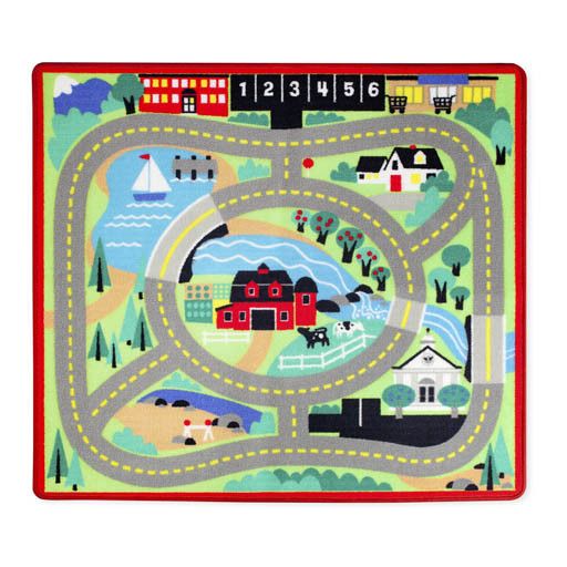 Melissa & Doug ROUND THE TOWN ROAD RUG & CAR SET