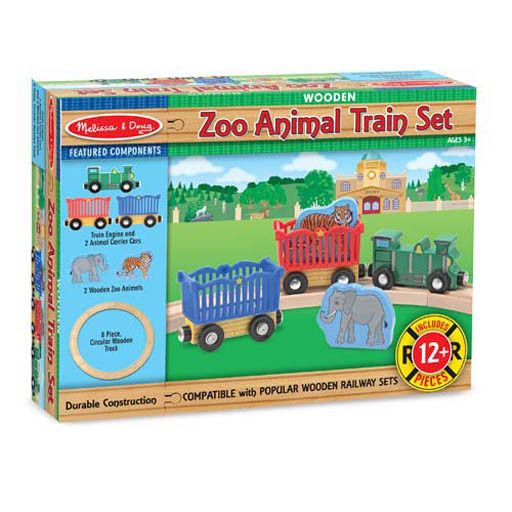 zoo animal train set