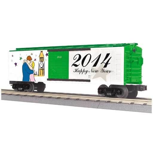 MTH - RailKing 3074726	 - 	BOX CAR NEW YEARS 2014