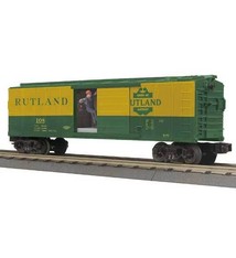 MTH - RailKing 3079313	 - 	30-79313 BOX CAR Rutland W/SIGNAL MAN