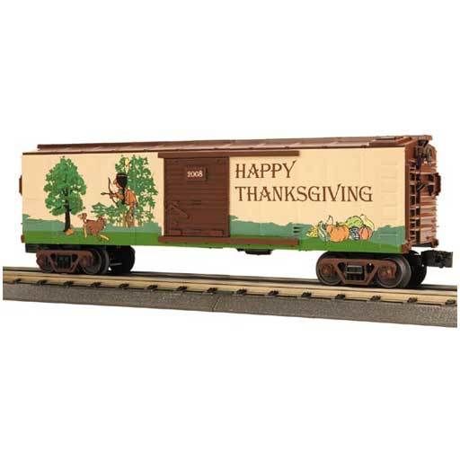 MTH - RailKing 3074495	 - 	BOX CAR THANKSGIVING 2008