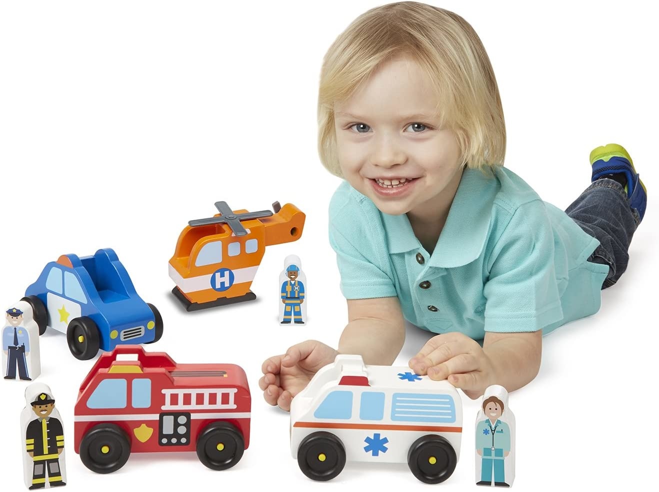 Emergency Vehicle Set Bussinger Trains & Toys!