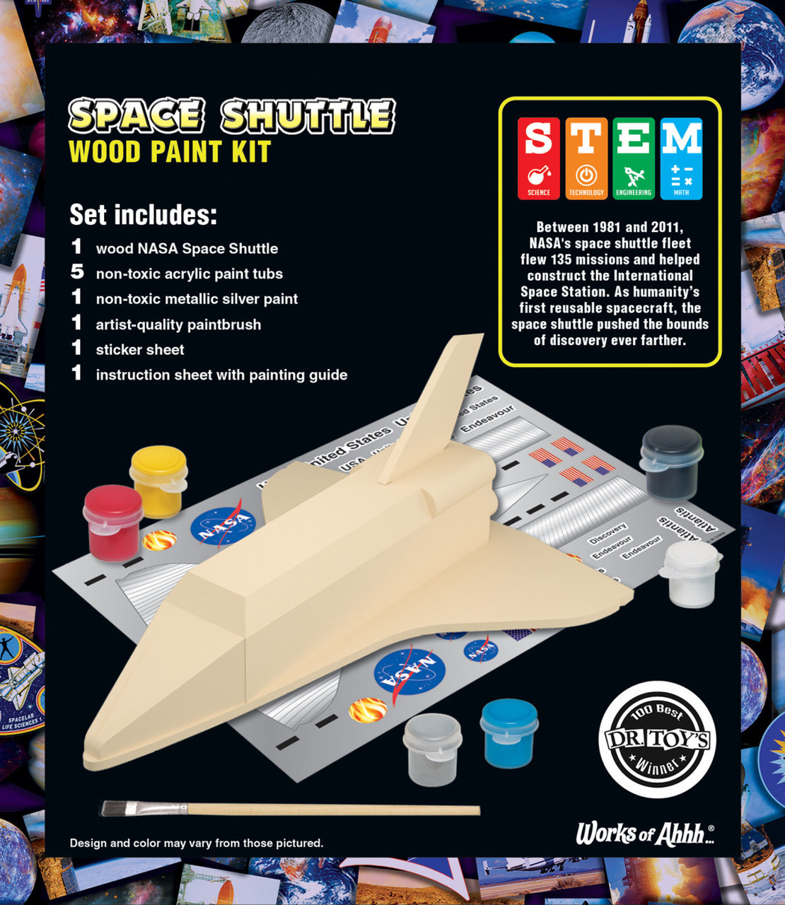 Masterpiece NASA - Space Shuttle Wood Paint Kit