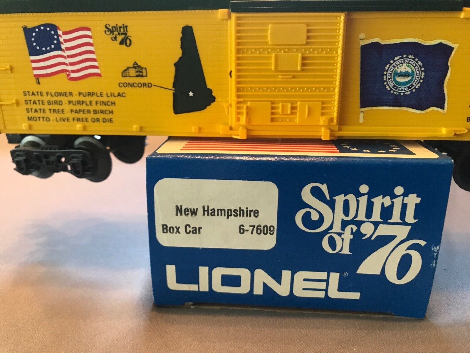 Lionel Lionel #6-7609 New Hampshire Bicentennial Box Car w/Box, Used-As Is