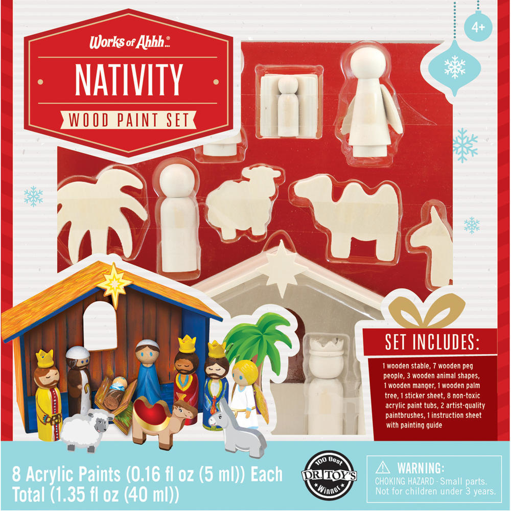 Works of Ahhh Holiday Wood Paint Kit - Nativity